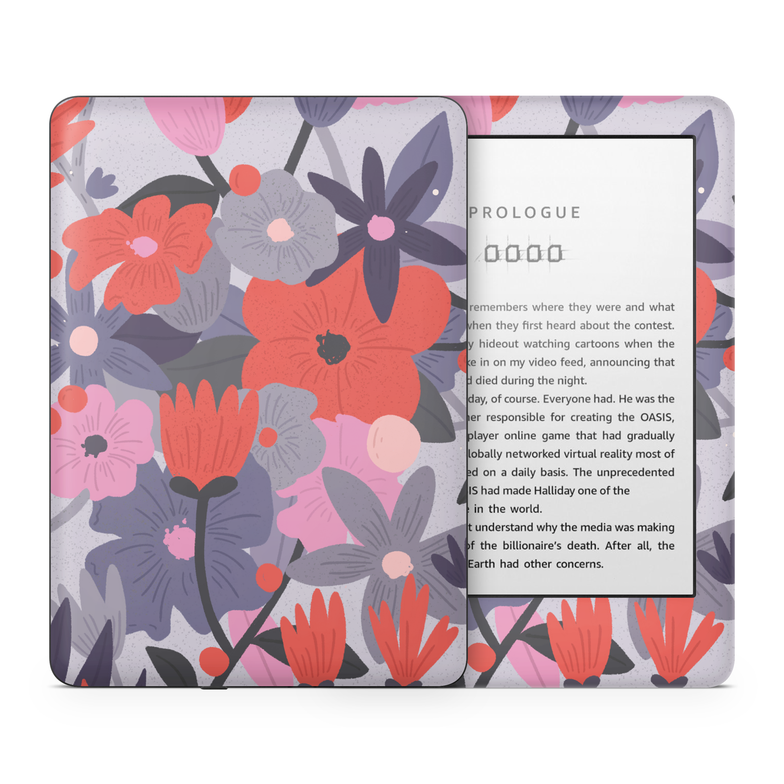 Purple Floral Kindle Skin