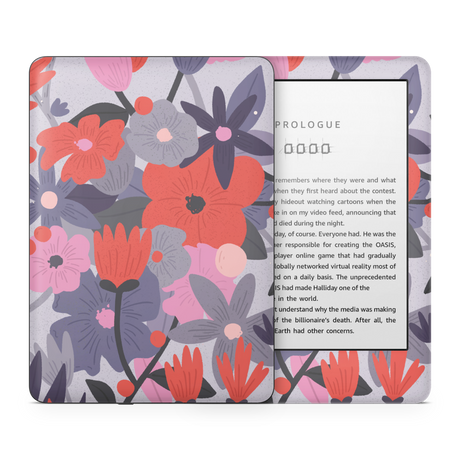 Purple Floral Kindle Skin