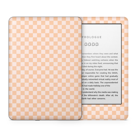 Checkered Cream Kindle Skin