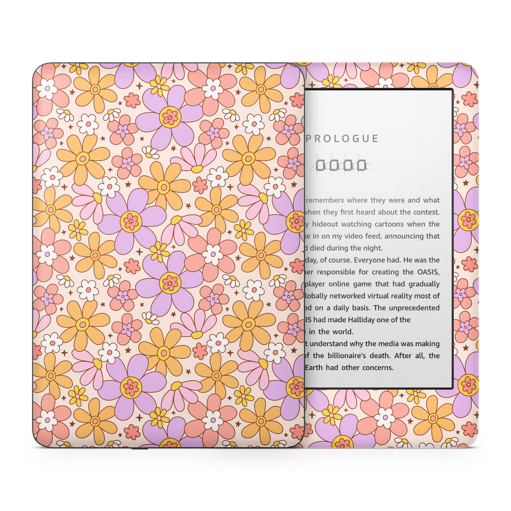 Groovy floral Kindle Skin