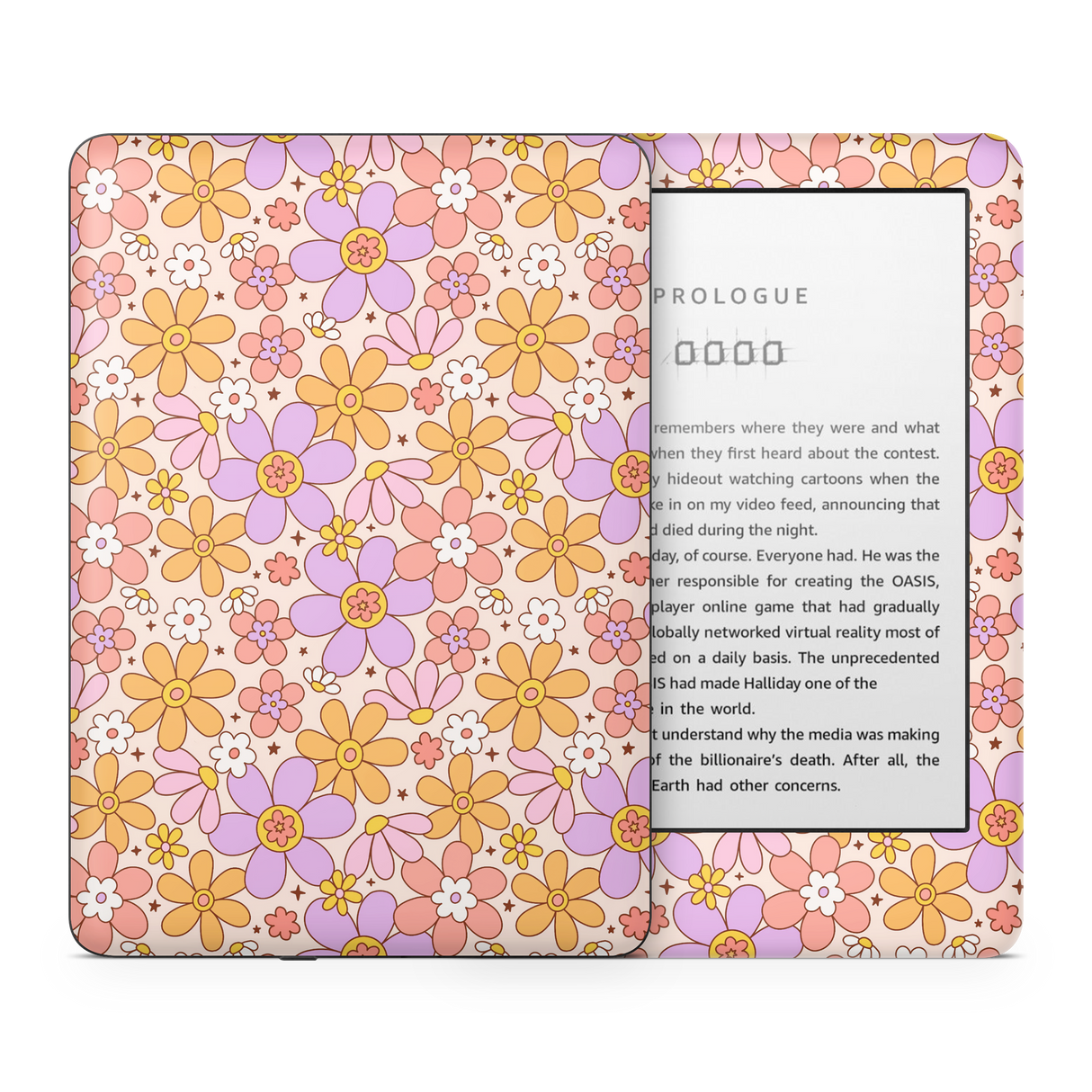 Groovy floral Kindle Skin