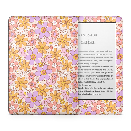 Groovy floral Kindle Skin