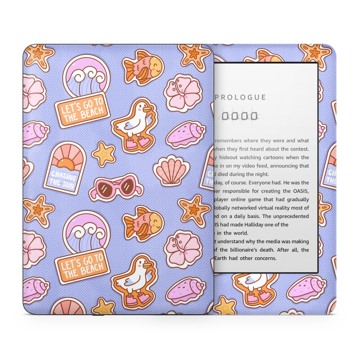 Patches Blue Kindle Skin