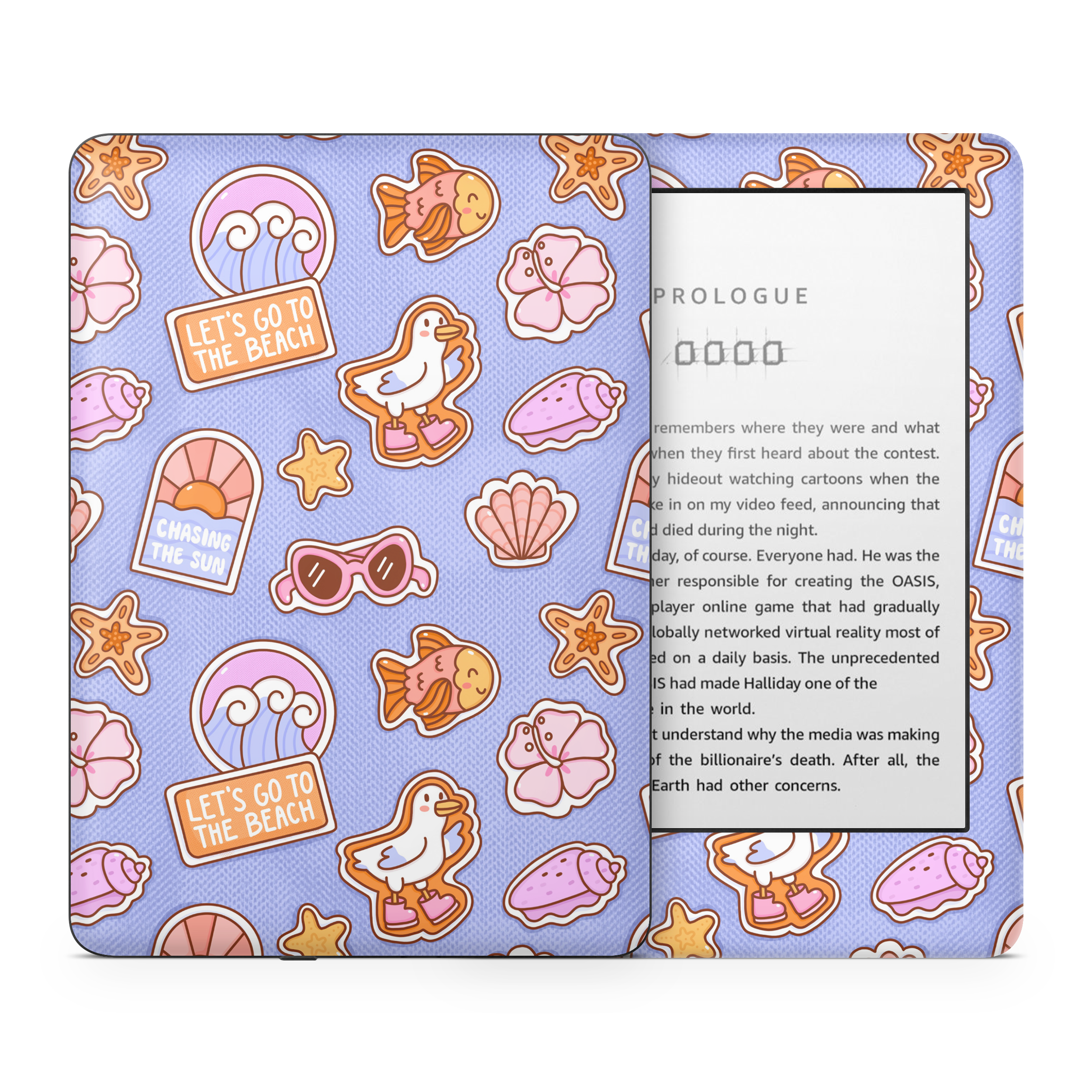 Patches Blue Kindle Skin