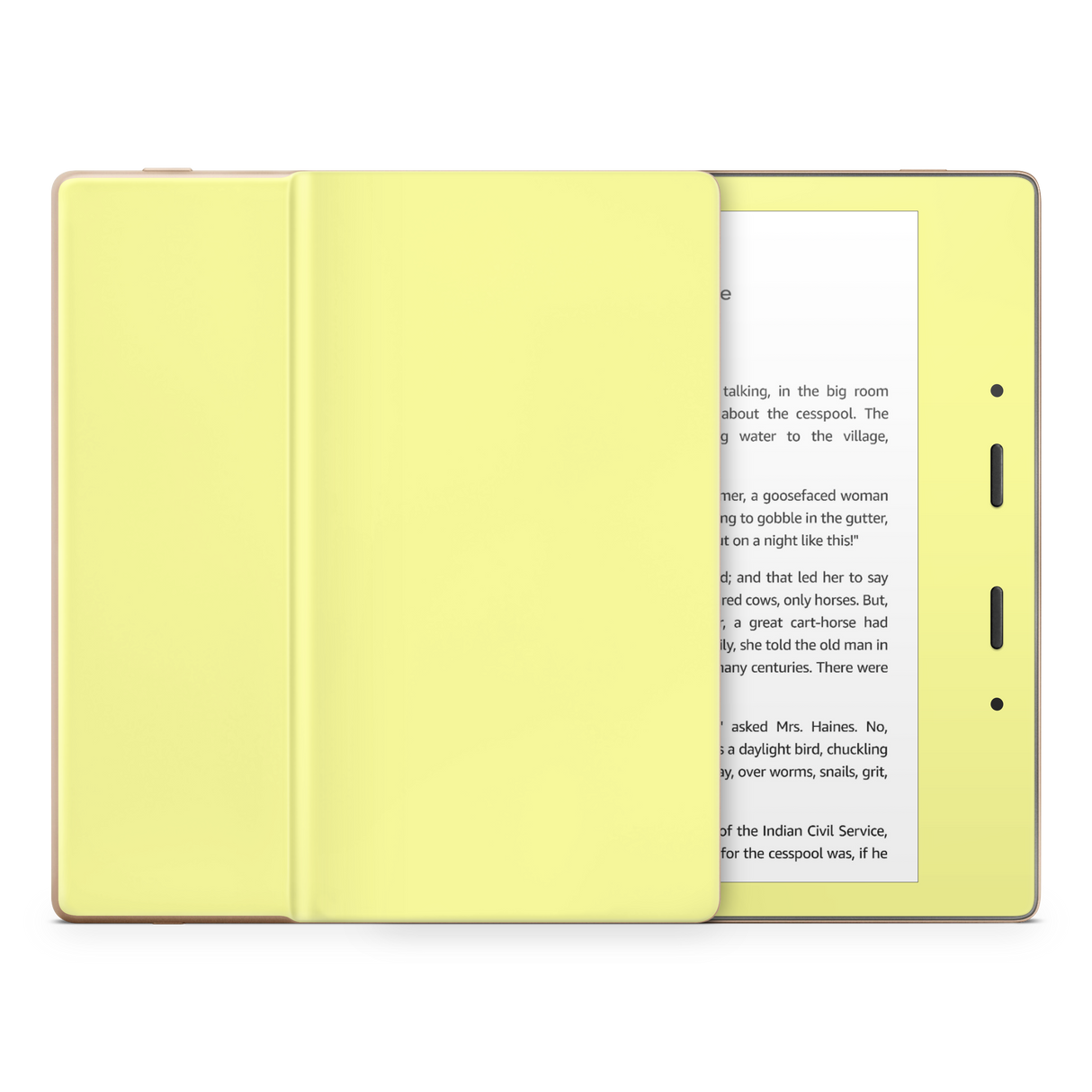 Pale Yellow Kindle eReader Skin