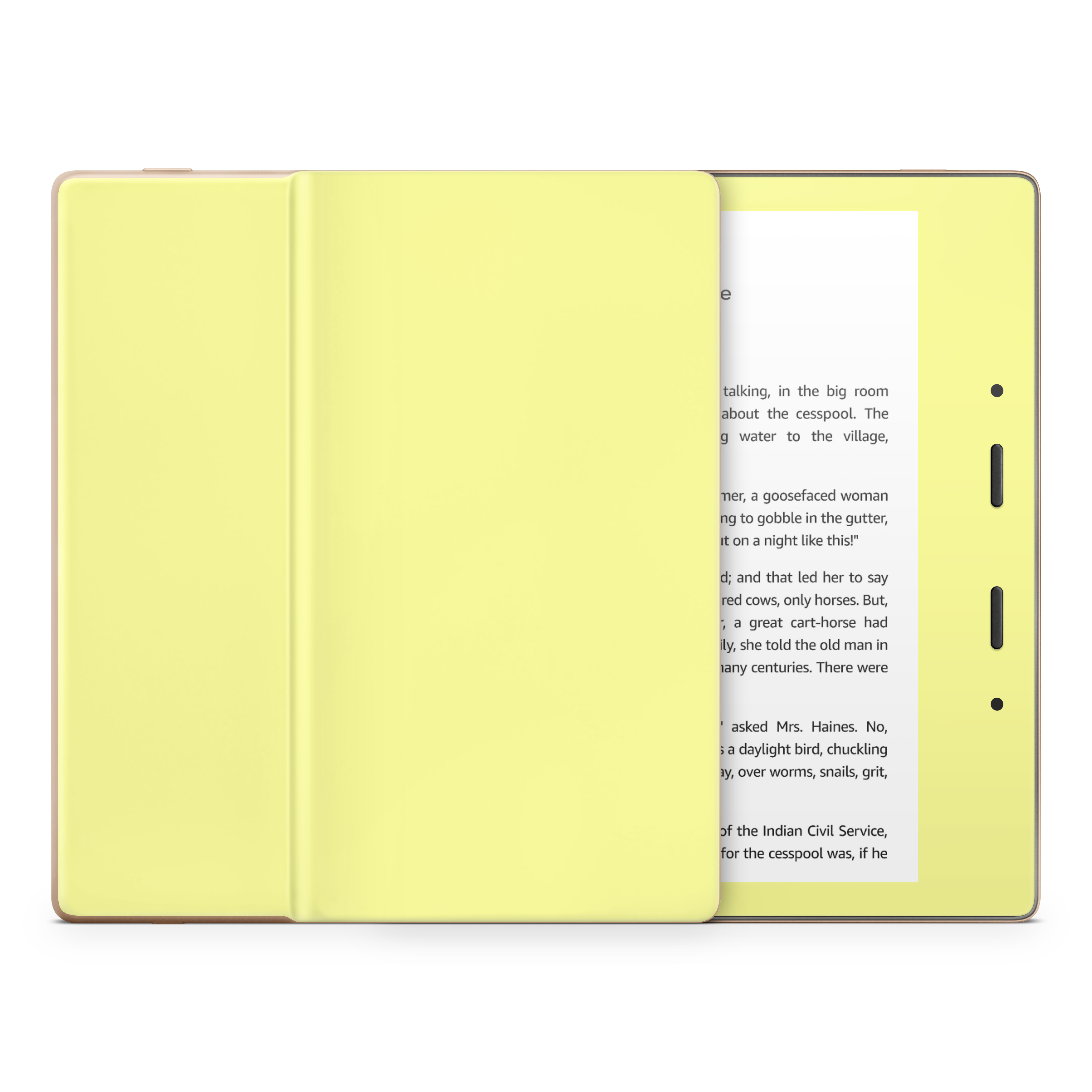 Pale Yellow Kindle eReader Skin