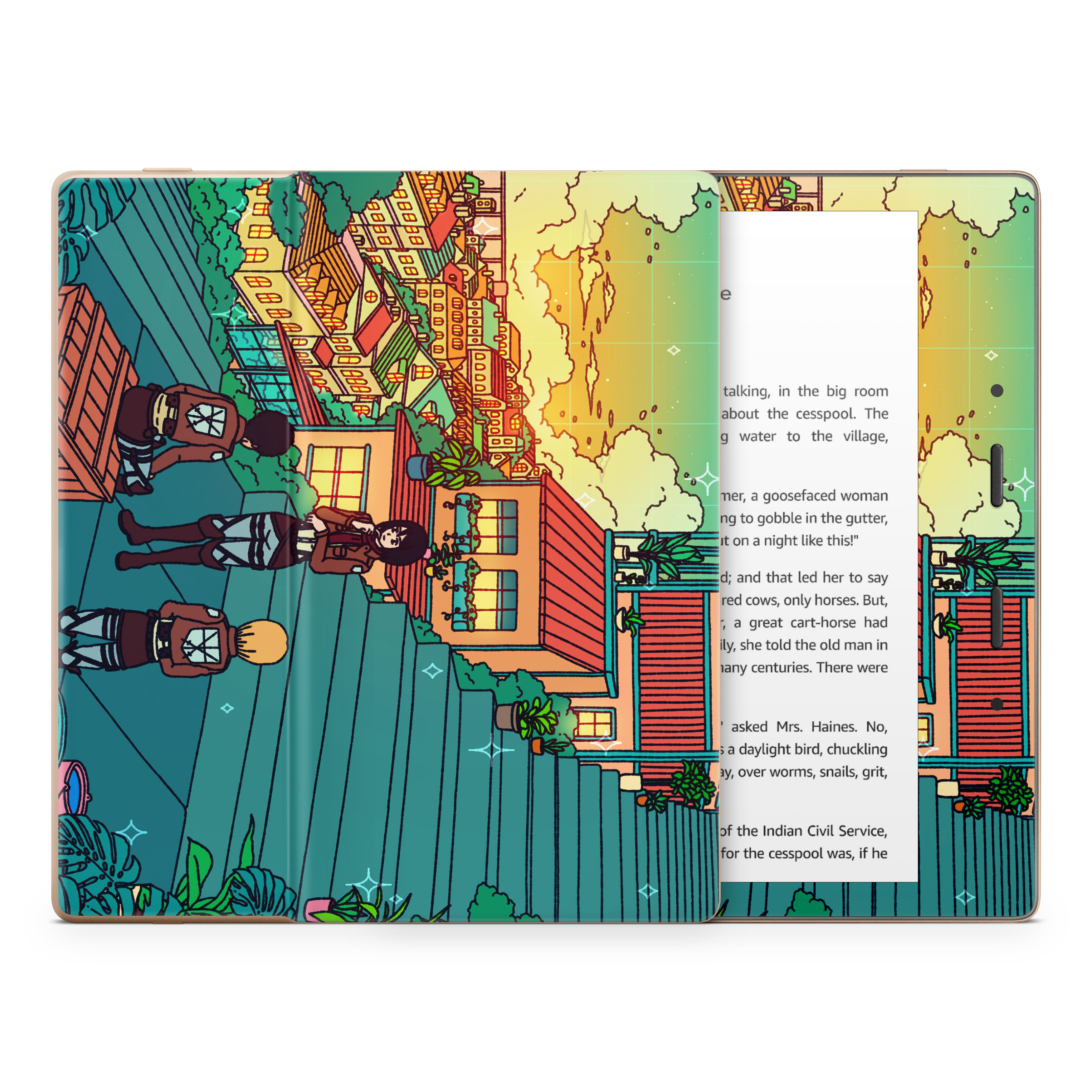 Titan and friends Kindle Skin