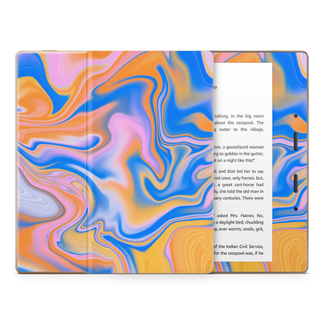 Blue Liquid Kindle Skin