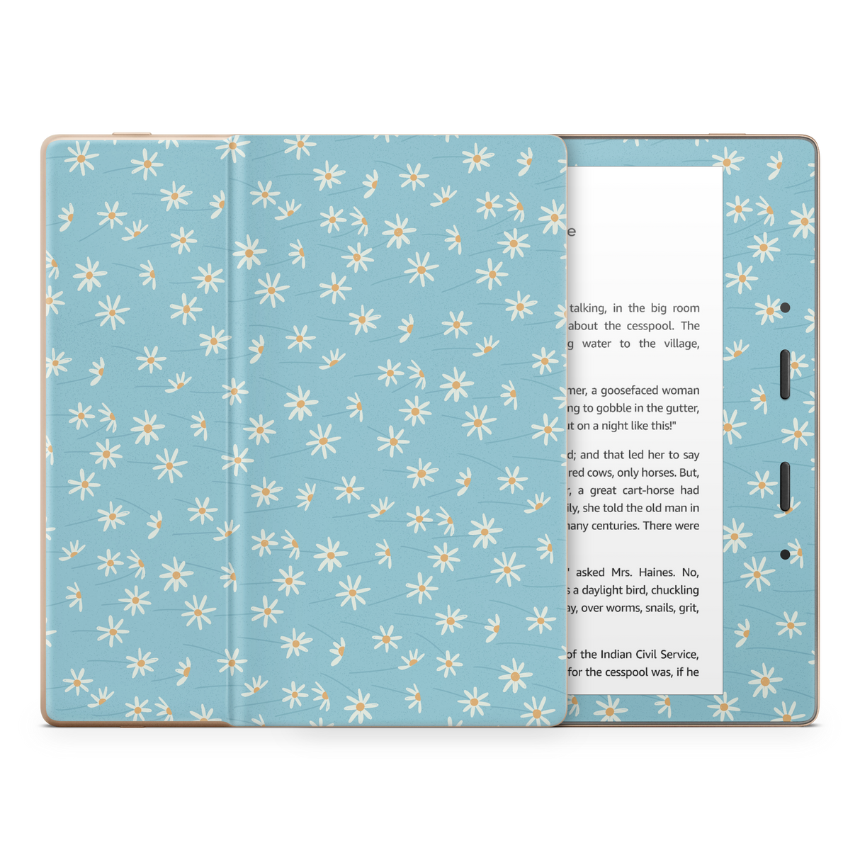 Daisy Blue Kindle Skin