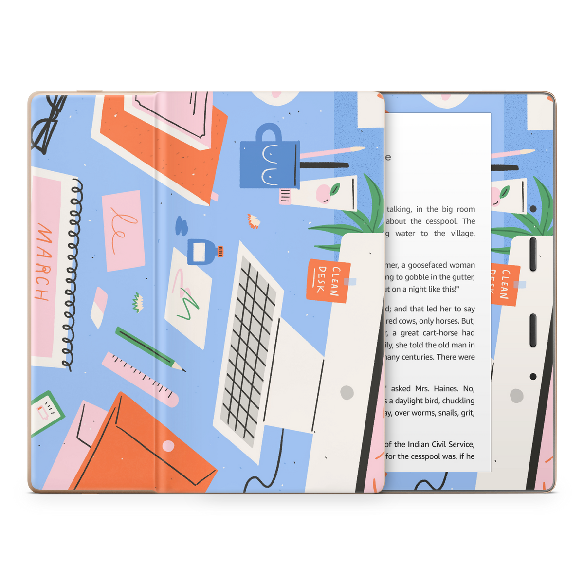 Messy Desk Kindle Skin