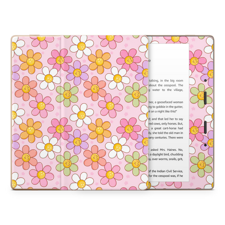 Smiley Flowers Kindle Skin