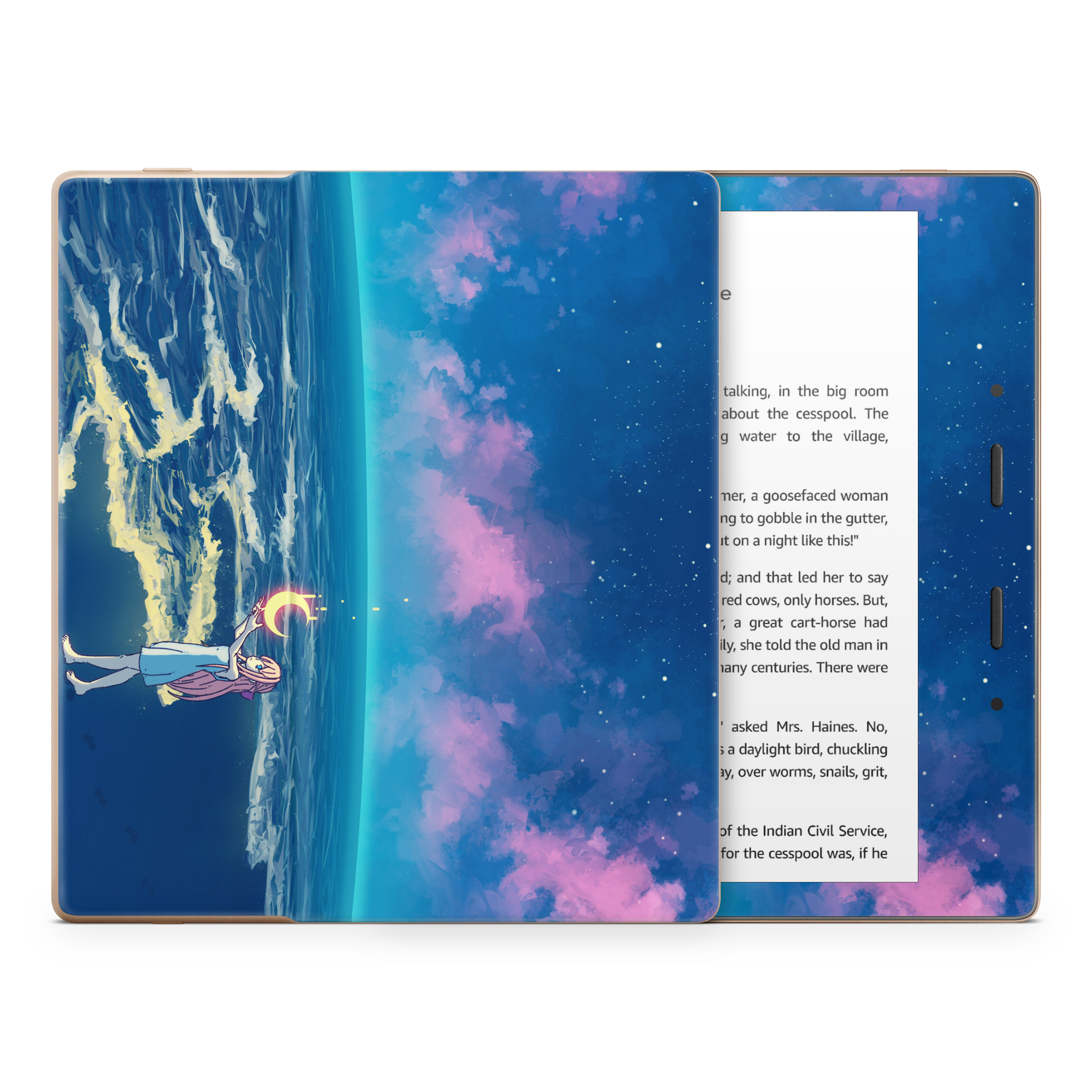 Catching the moon Kindle Skin