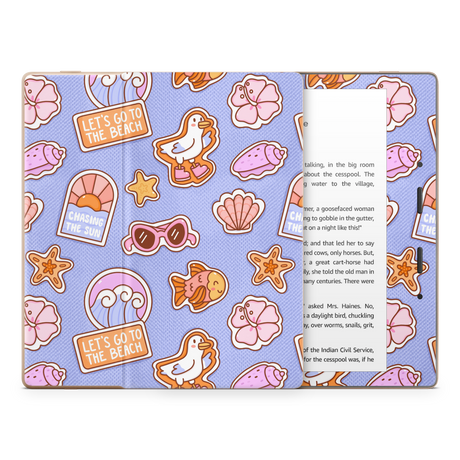 Patches Blue Kindle Skin