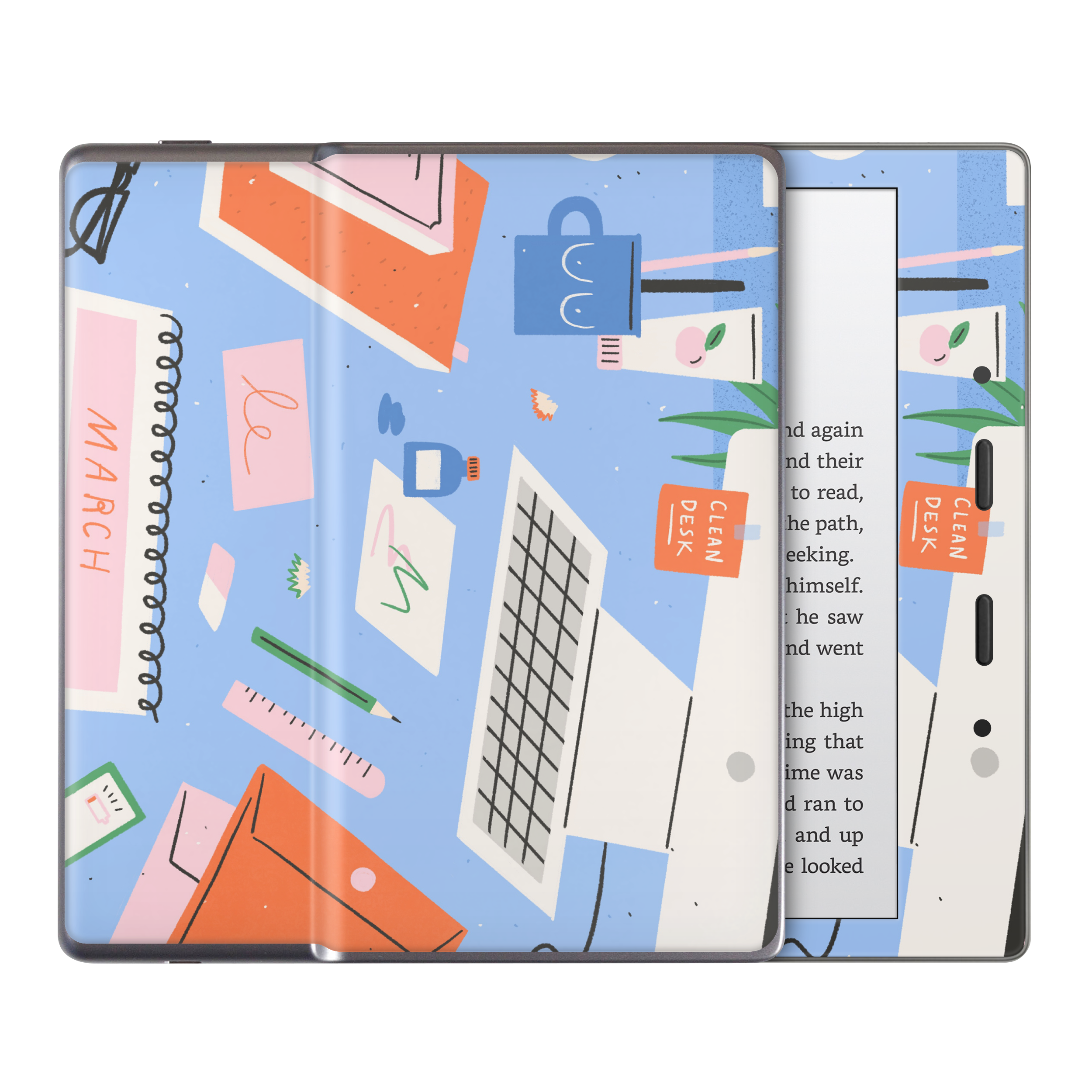 Messy Desk Kindle Skin