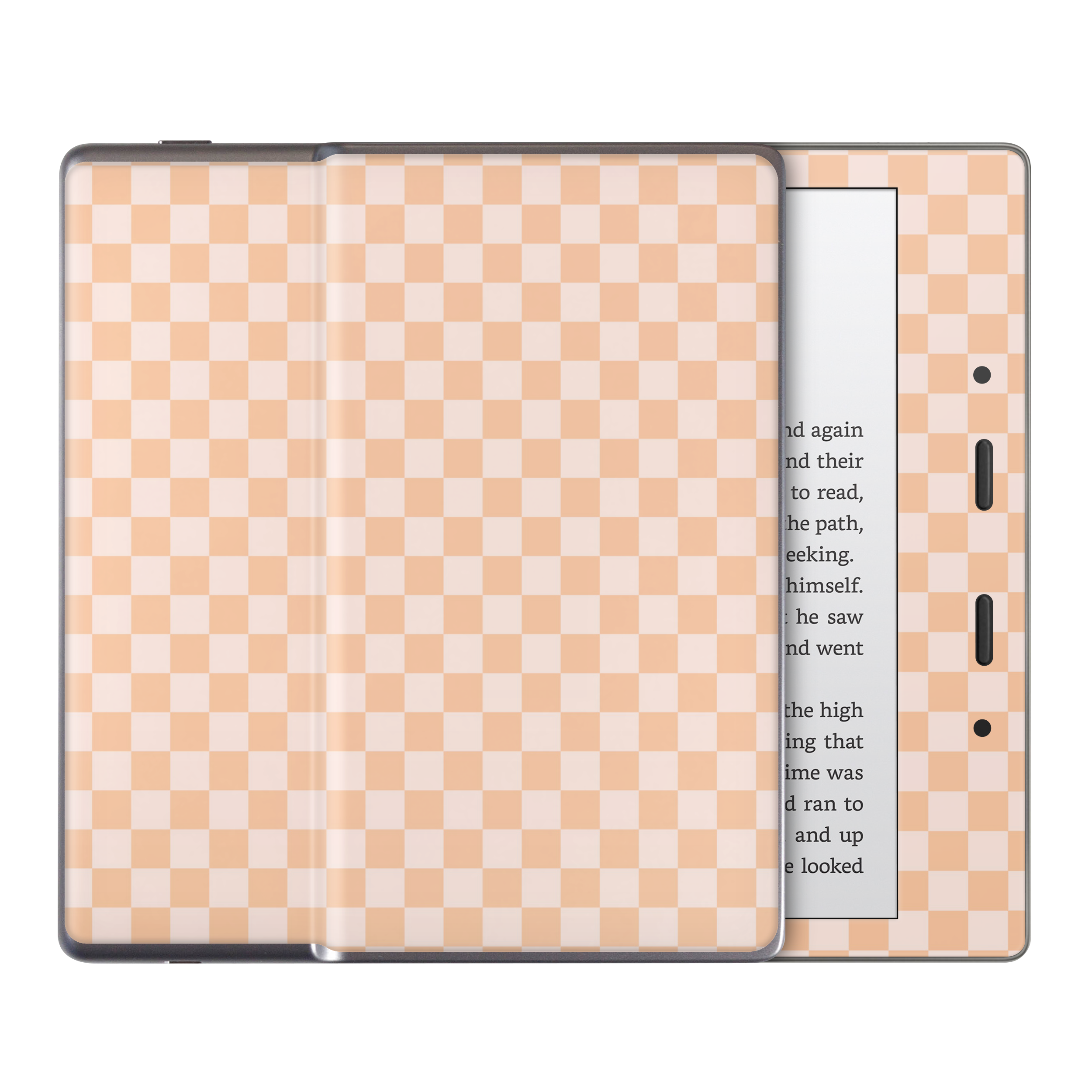 Checkered Cream Kindle Skin