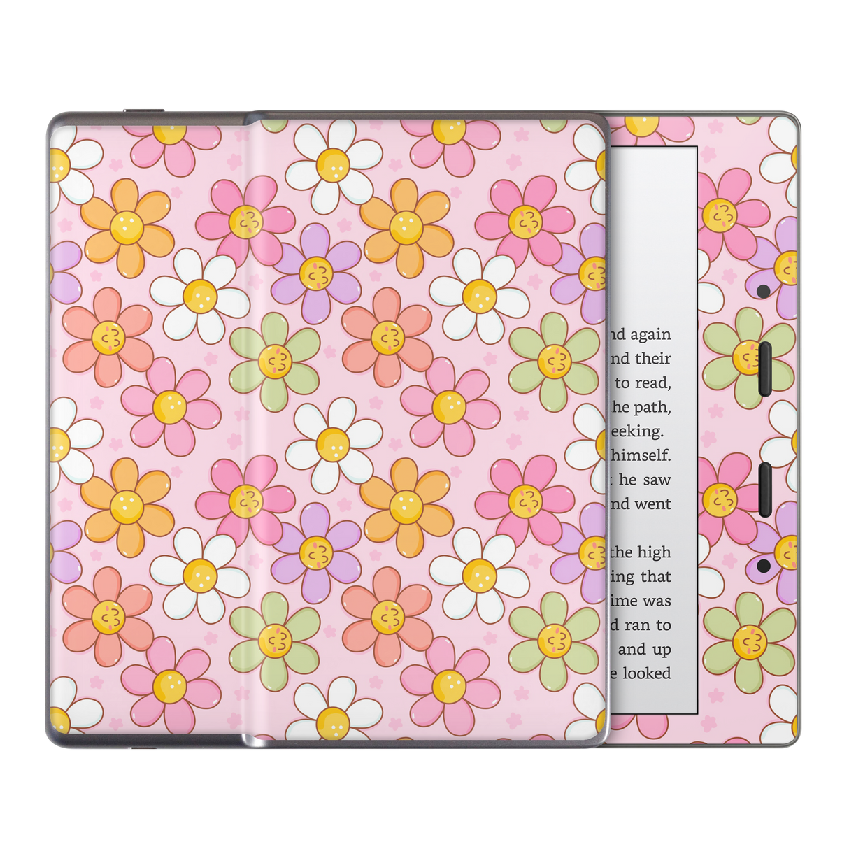 Smiley Flowers Kindle Skin