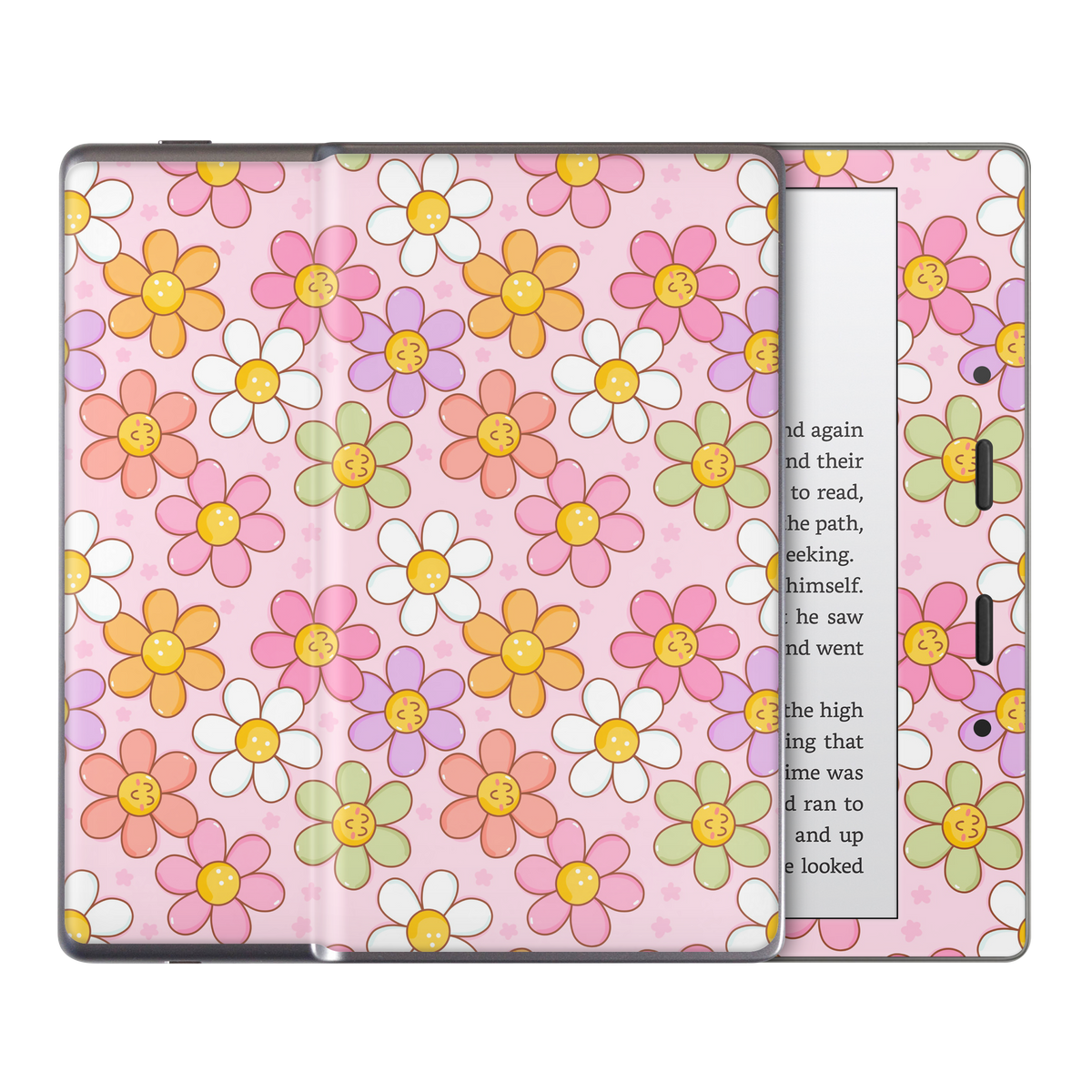 Smiley Flowers Kindle Skin