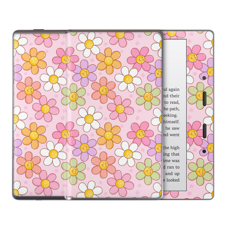 Smiley Flowers Kindle Skin