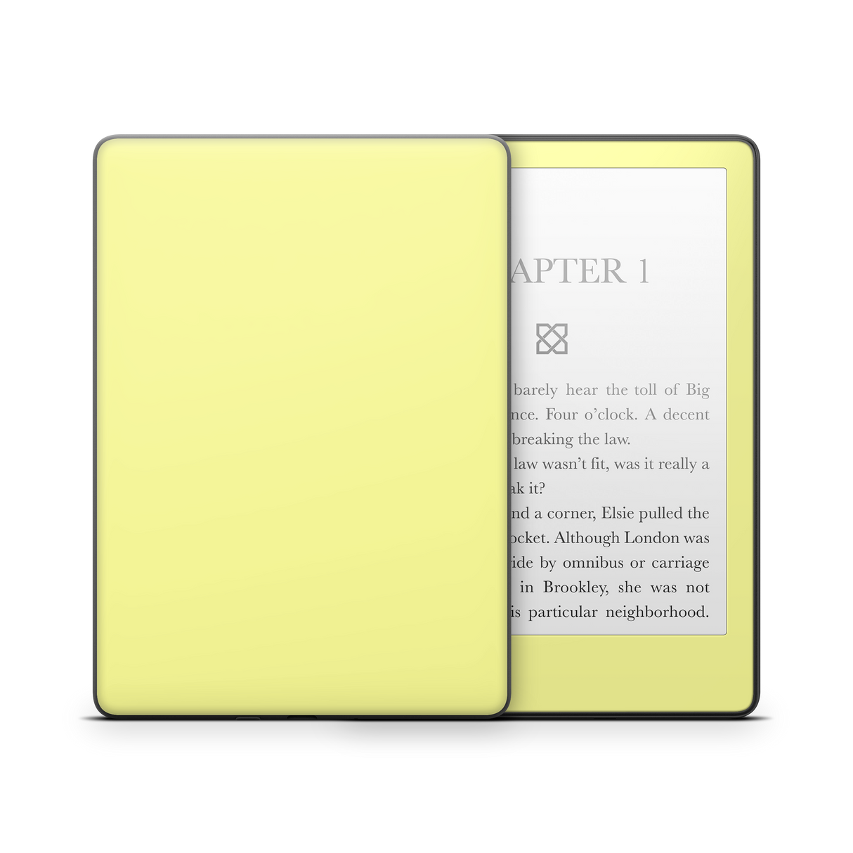 Pale Yellow Kindle eReader Skin