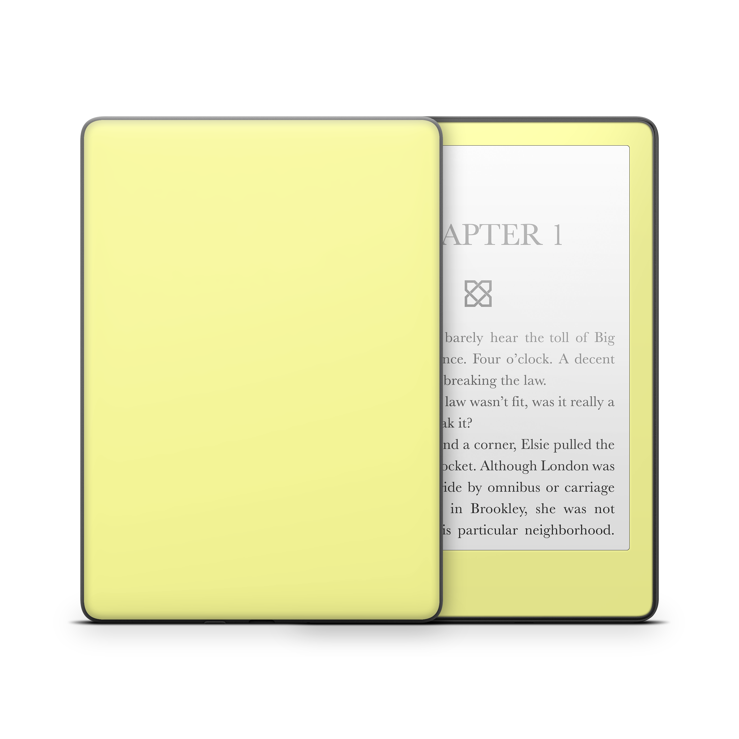 Pale Yellow Kindle eReader Skin