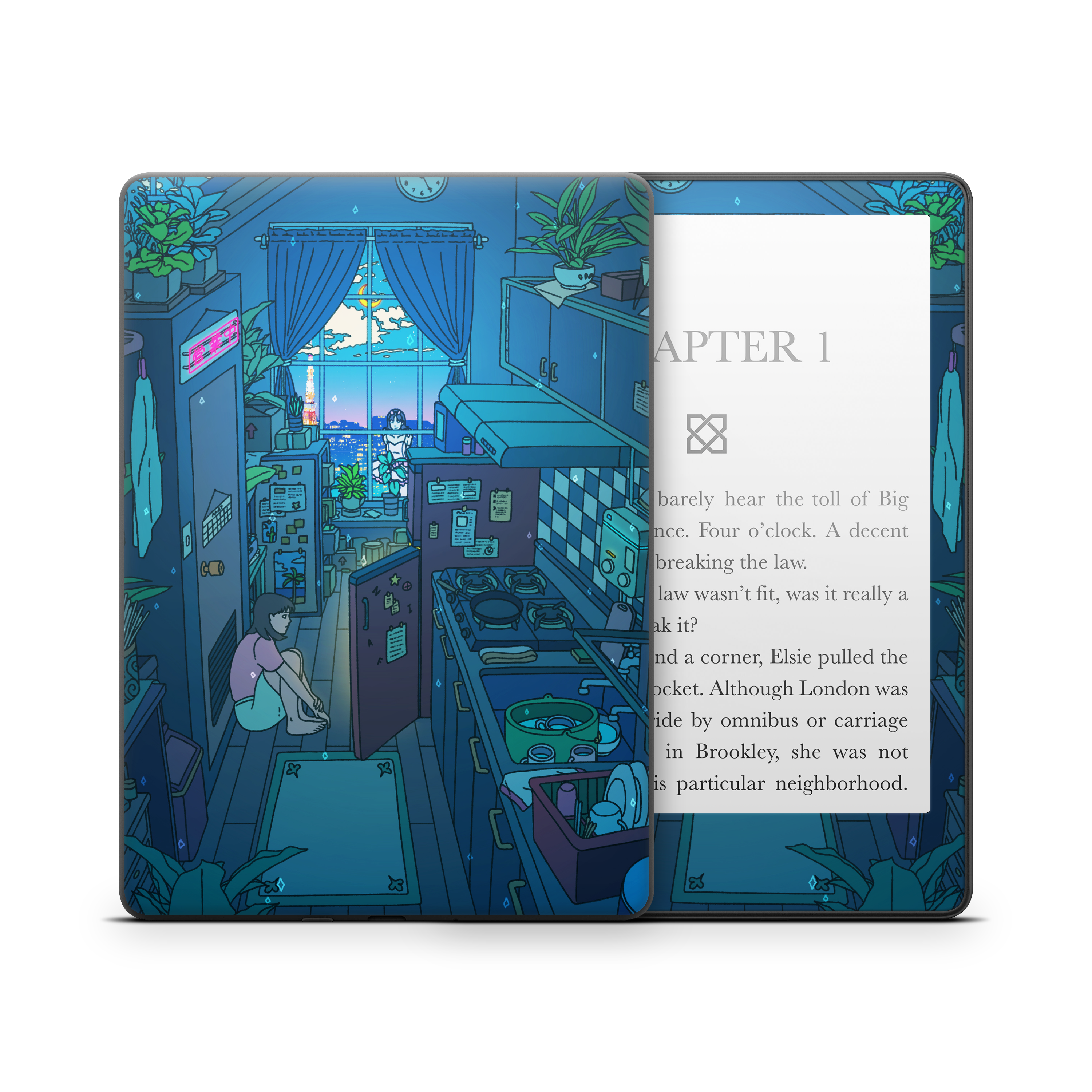 Perfect Blue  Kindle Skin
