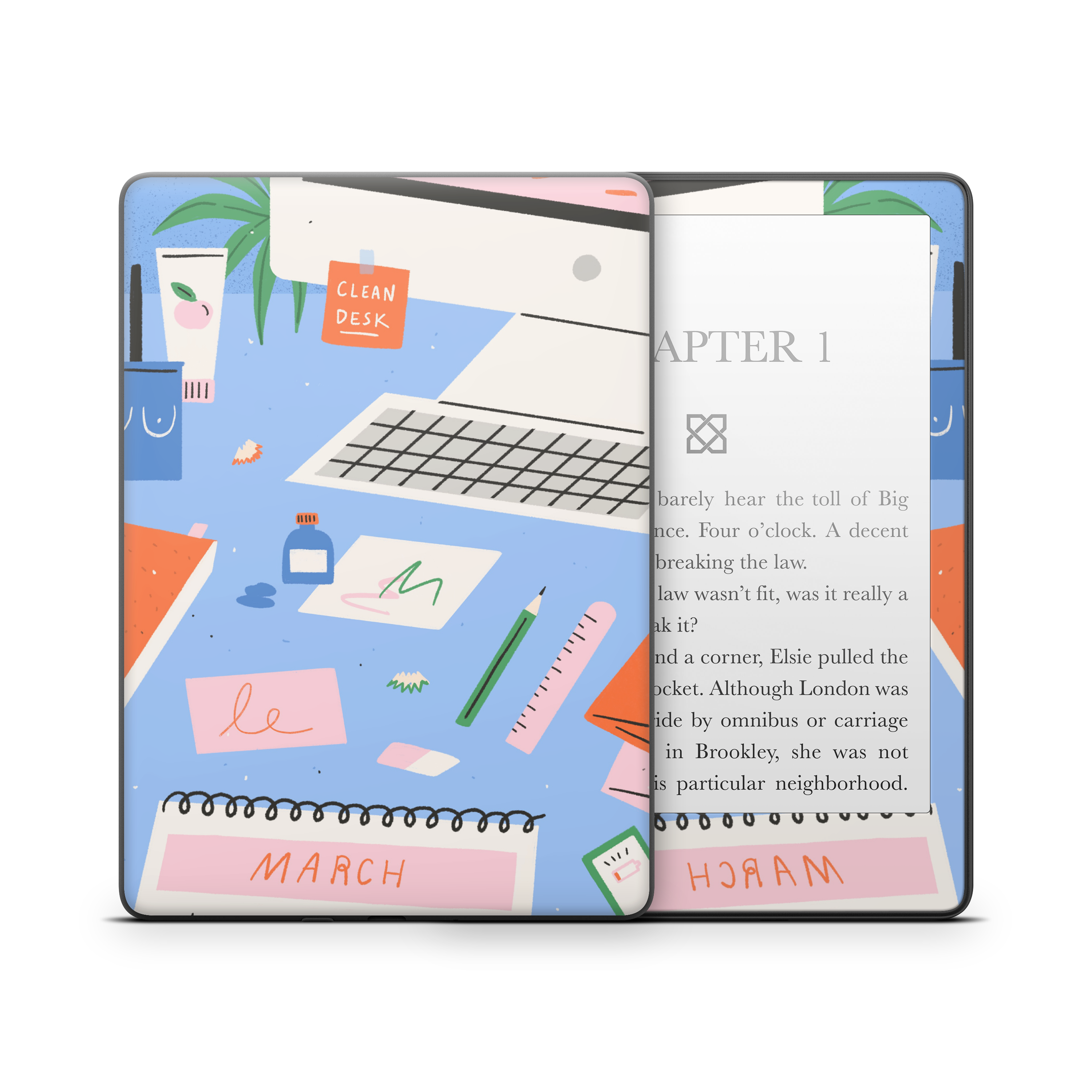 Messy Desk Kindle Skin