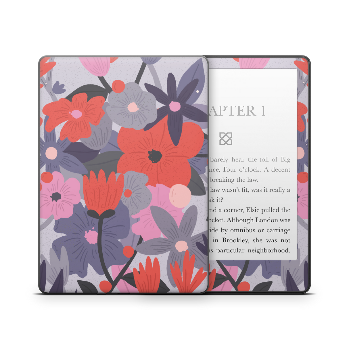 Purple Floral Kindle Skin