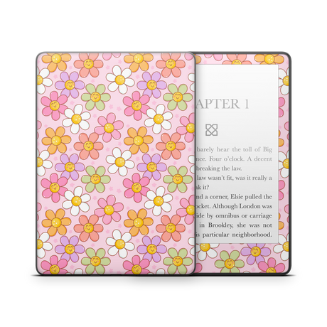 Smiley Flowers Kindle Skin