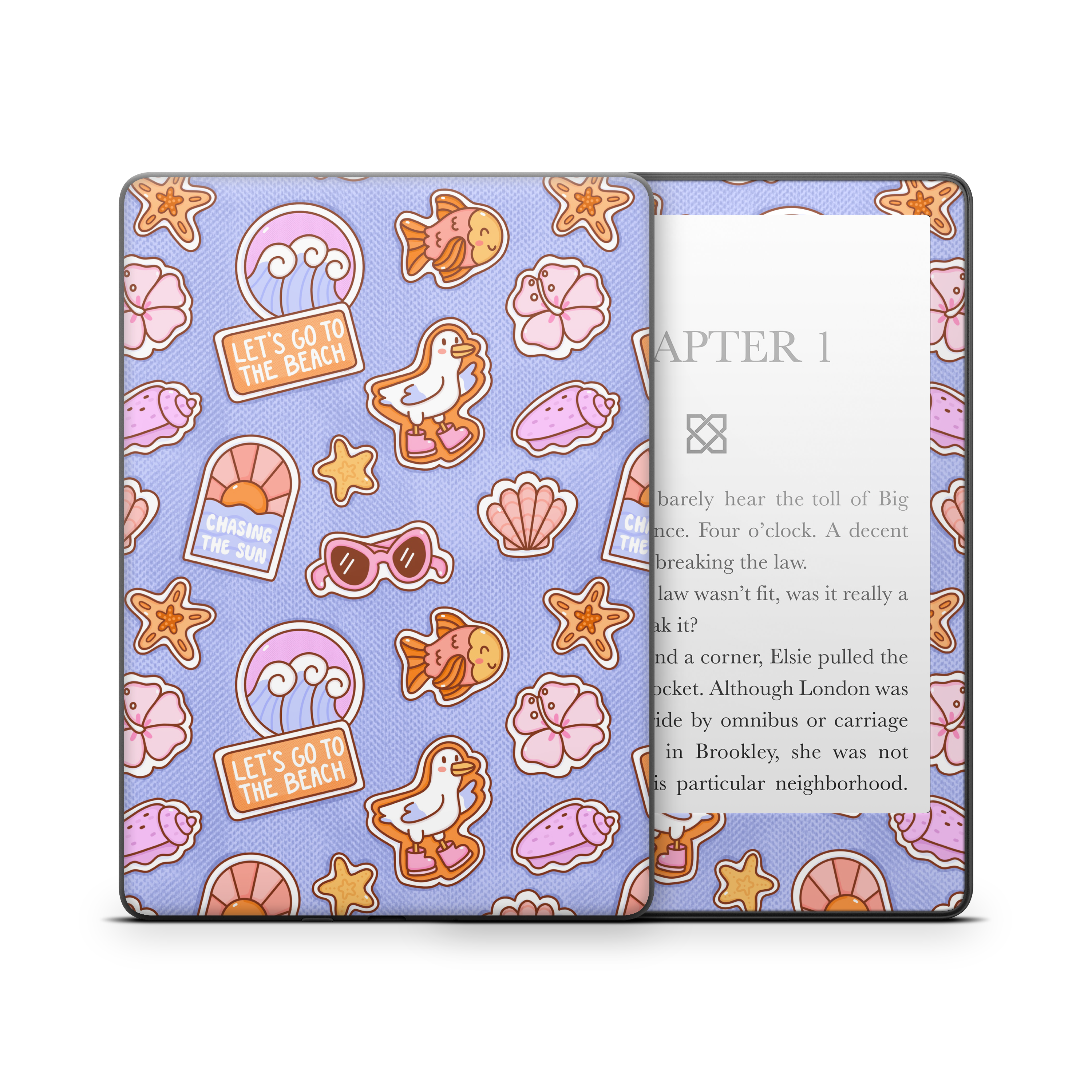 Patches Blue Kindle Skin
