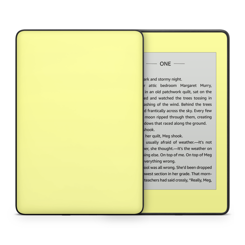 Pale Yellow Kindle eReader Skin