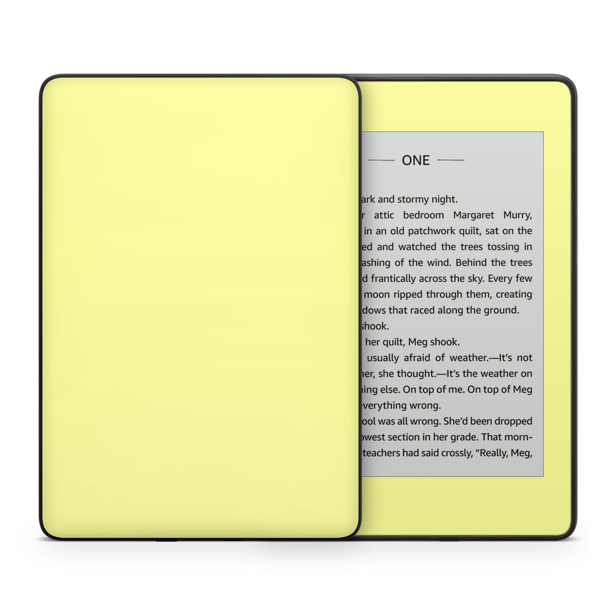 Pale Yellow Kindle eReader Skin