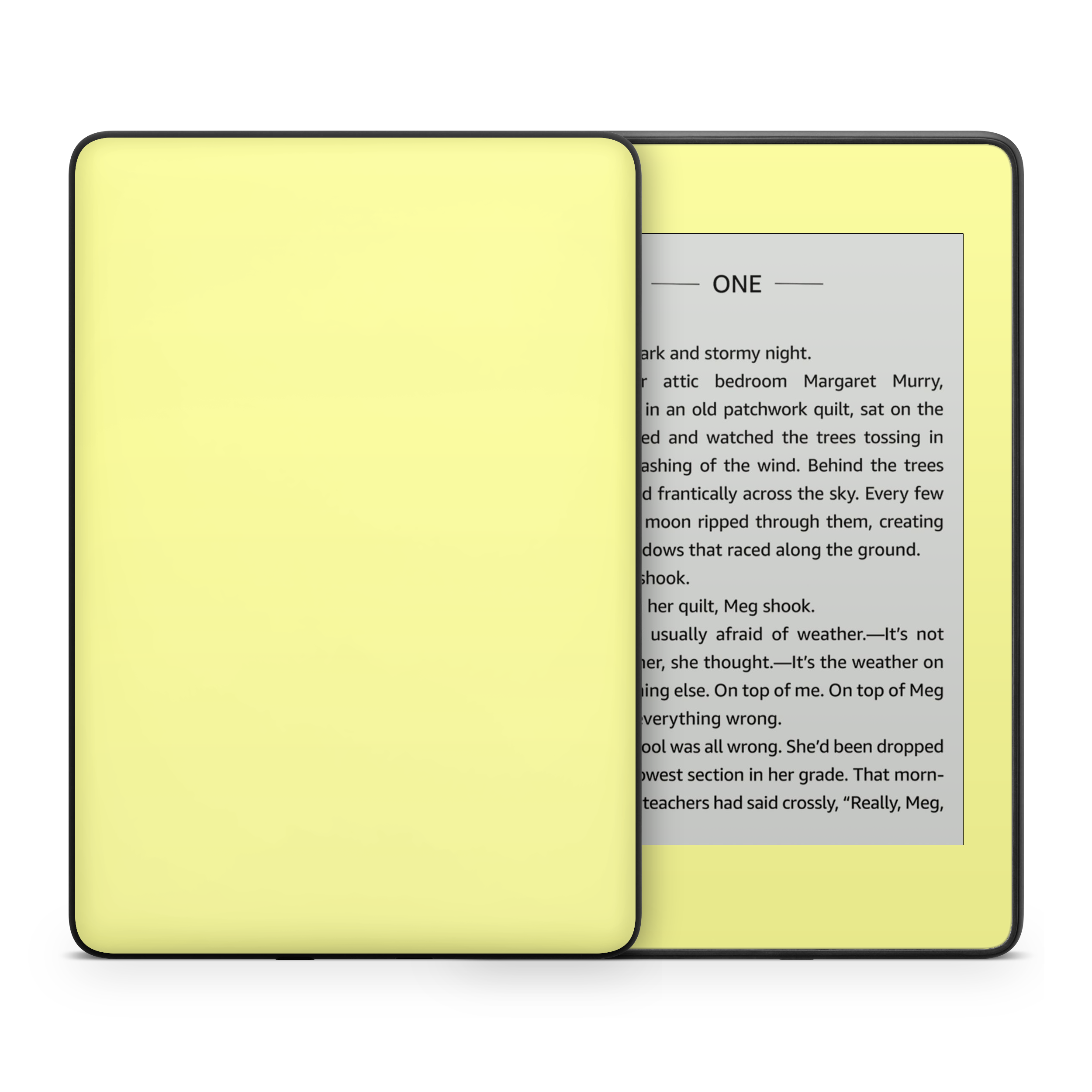 Pale Yellow Kindle eReader Skin