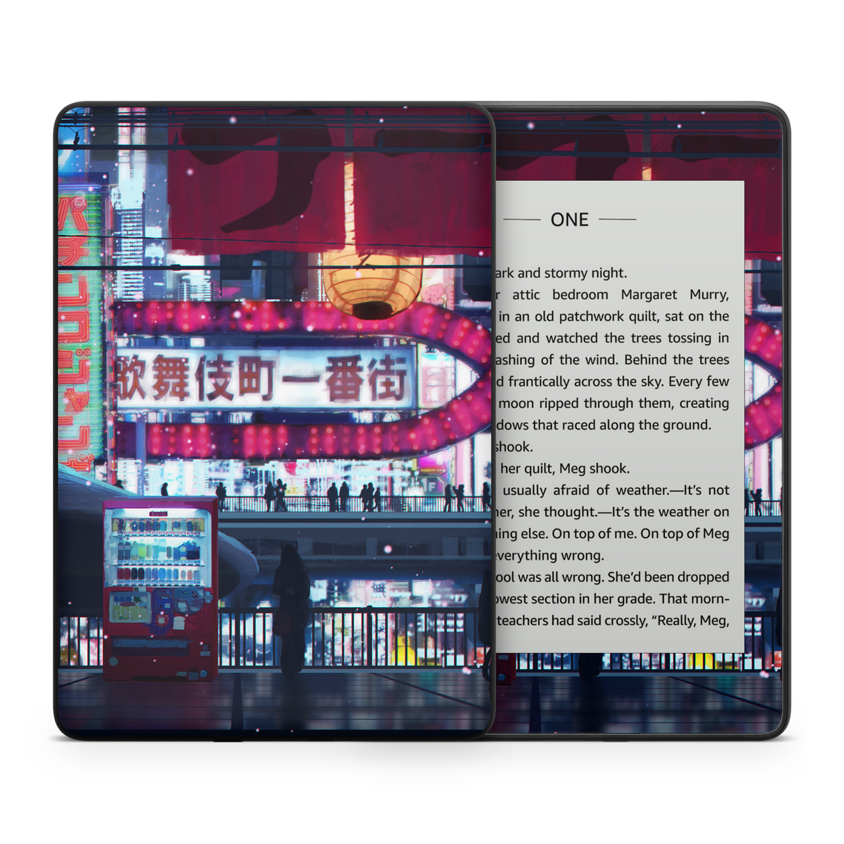 Cyberpunk Streets Kindle Skin