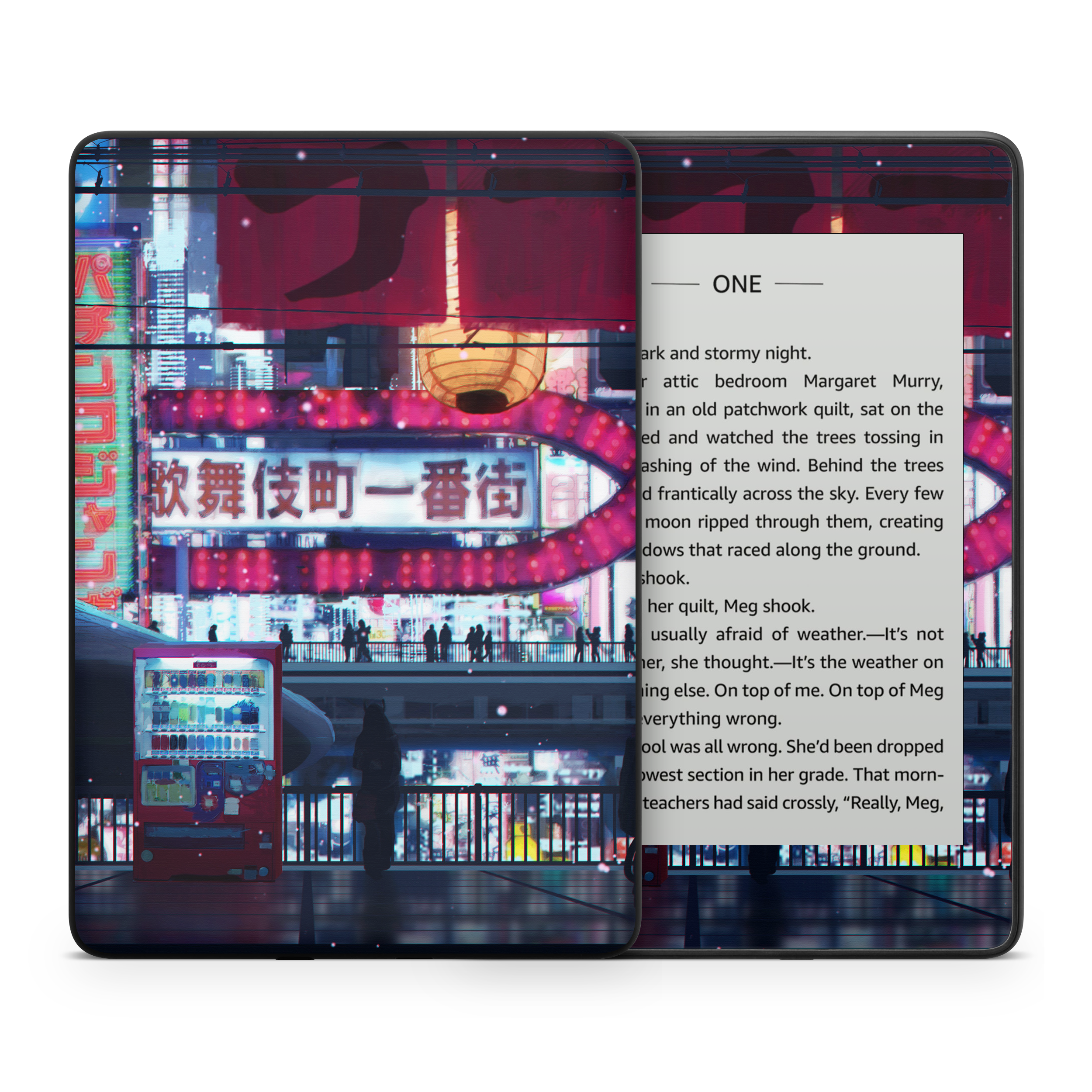 Cyberpunk Streets Kindle Skin