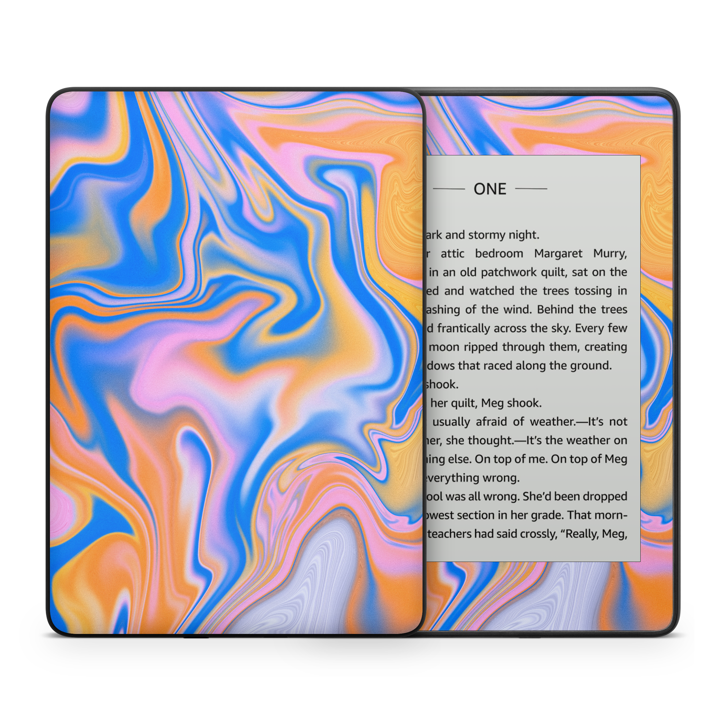 Blue Liquid Kindle Skin
