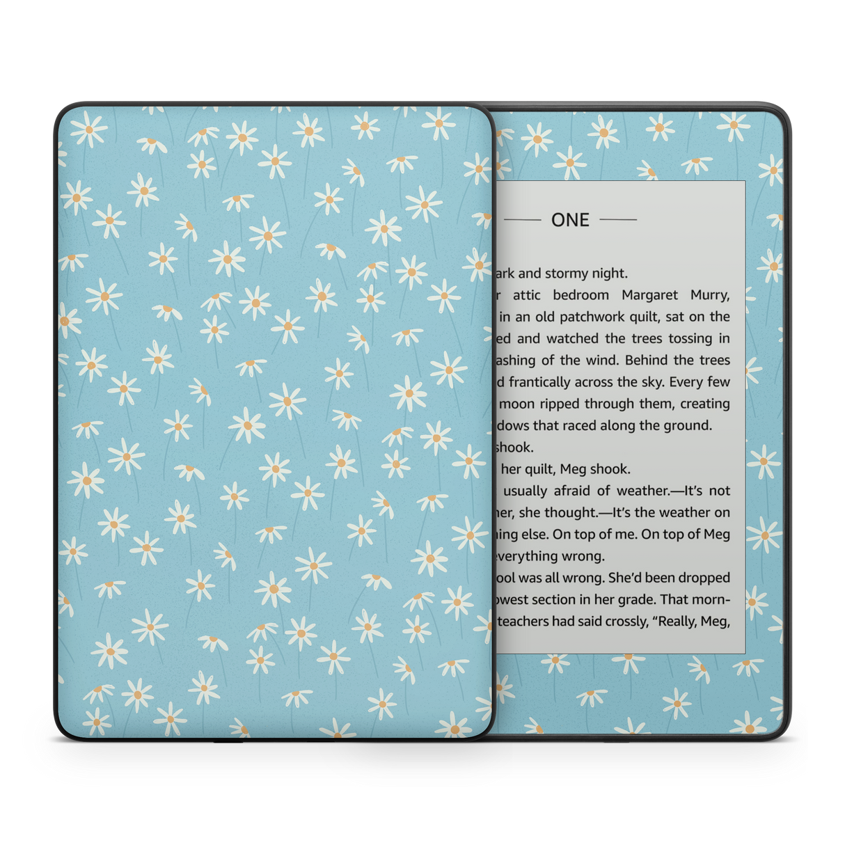 Daisy Blue Kindle Skin