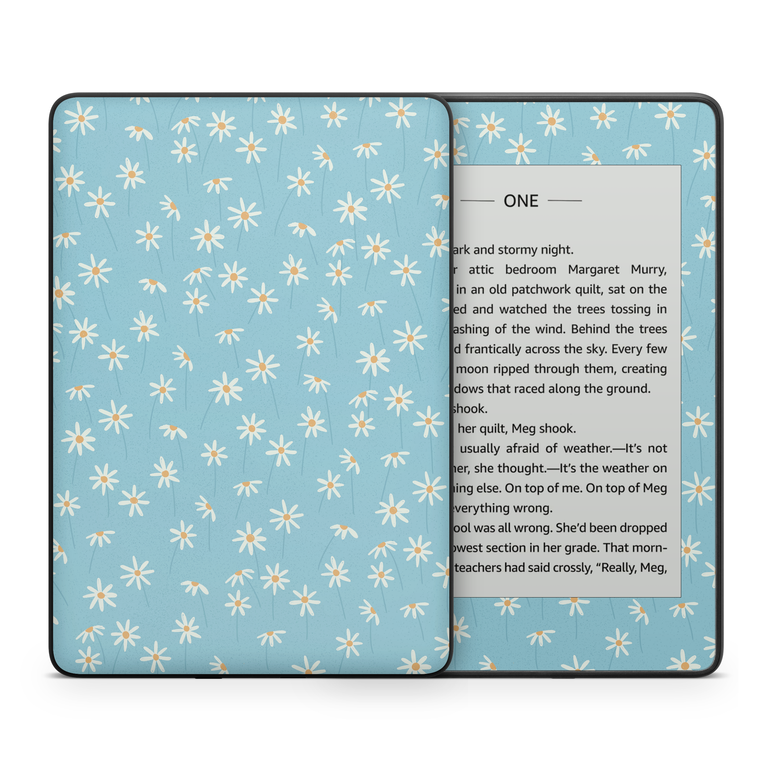 Daisy Blue Kindle Skin