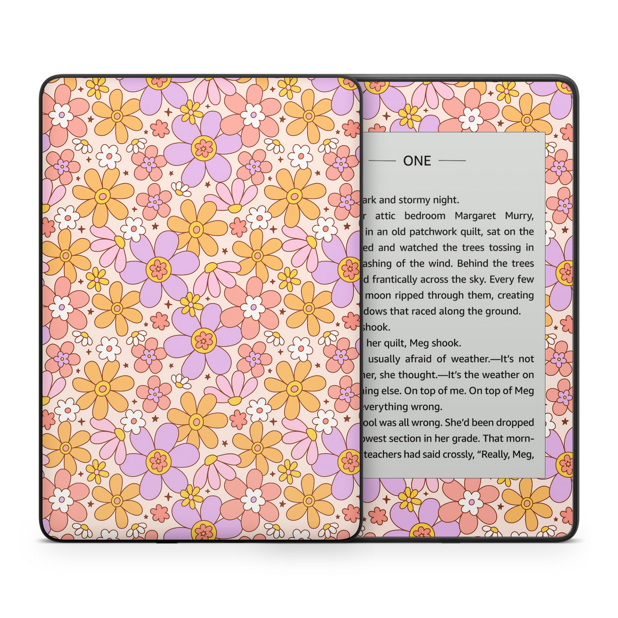 Groovy floral Kindle Skin