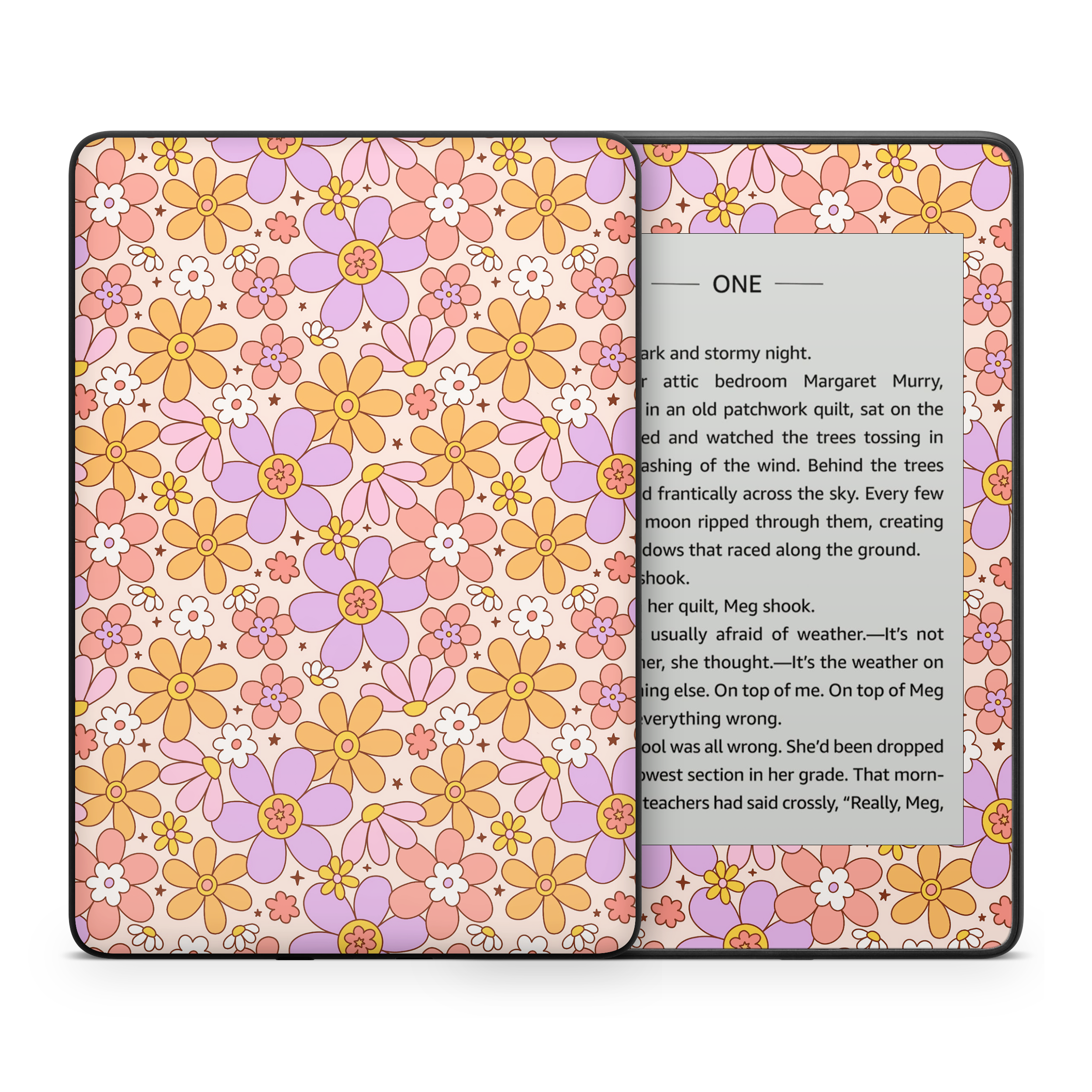 Groovy floral Kindle Skin