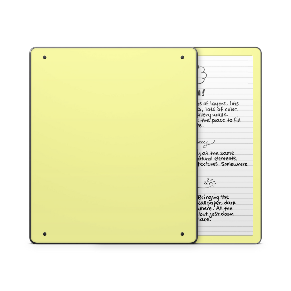 Pale Yellow Kindle eReader Skin