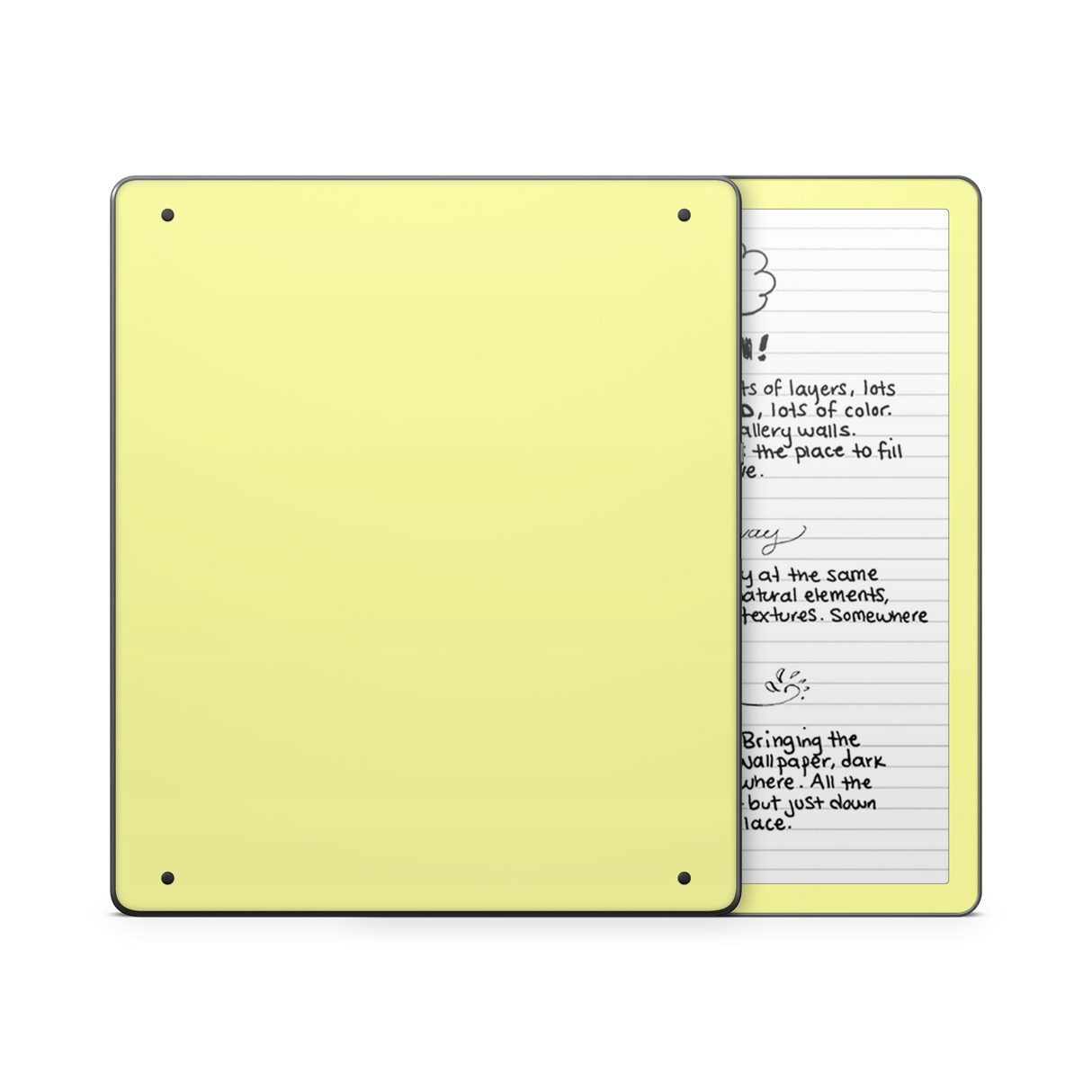 Pale Yellow Kindle eReader Skin