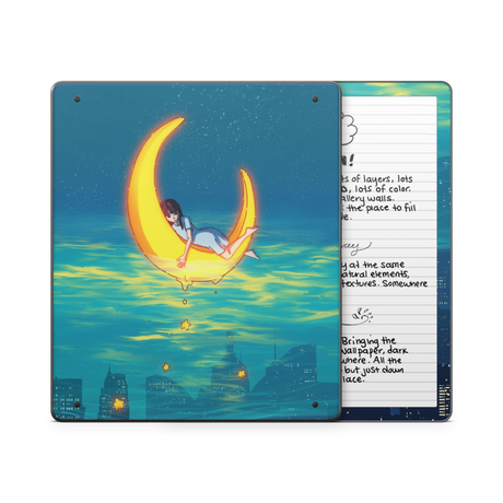 Girl on the Moon Kindle Skin