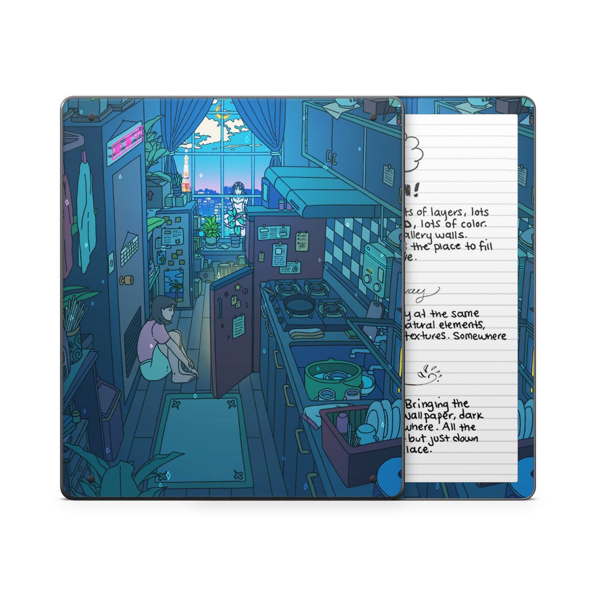 Perfect Blue  Kindle Skin