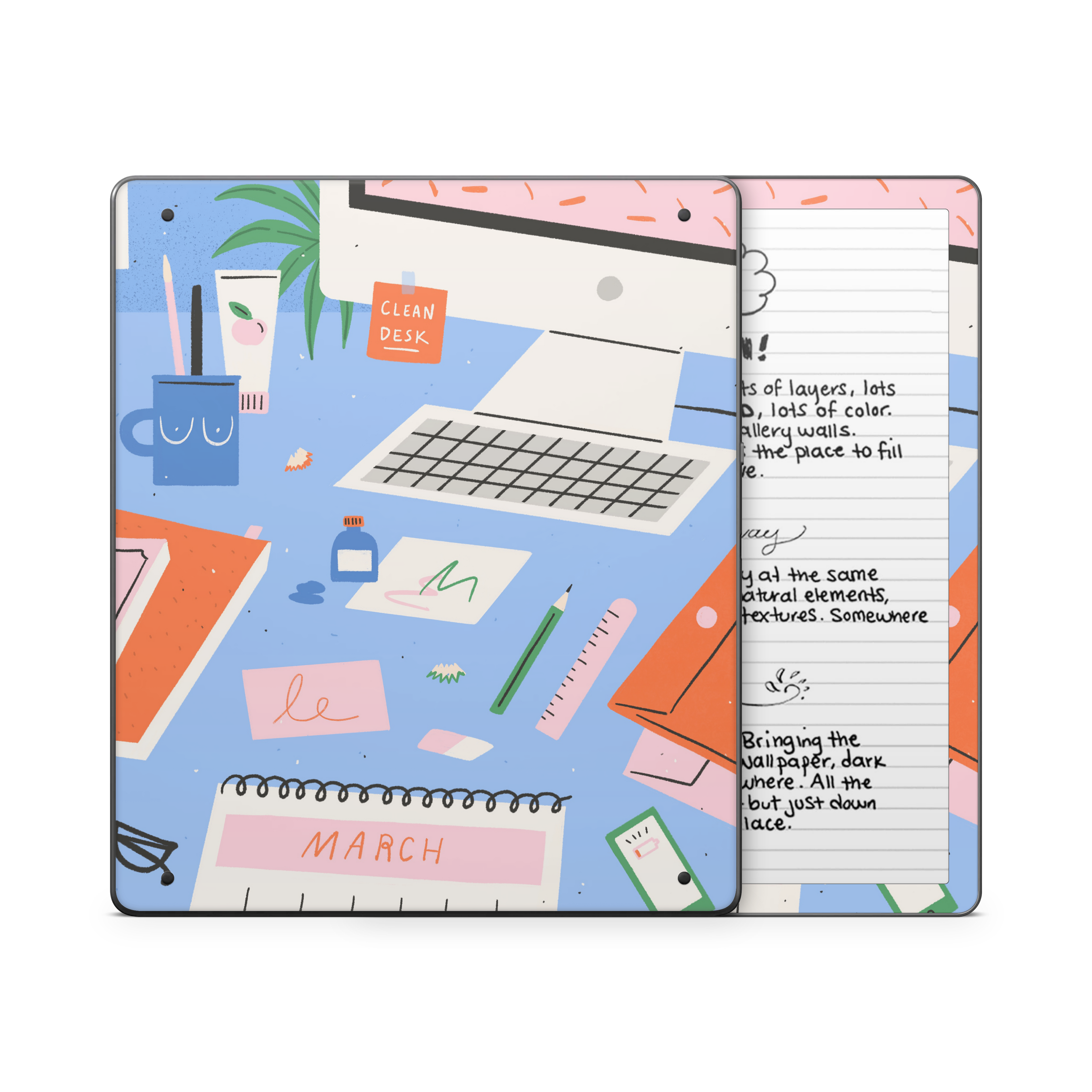 Messy Desk Kindle Skin