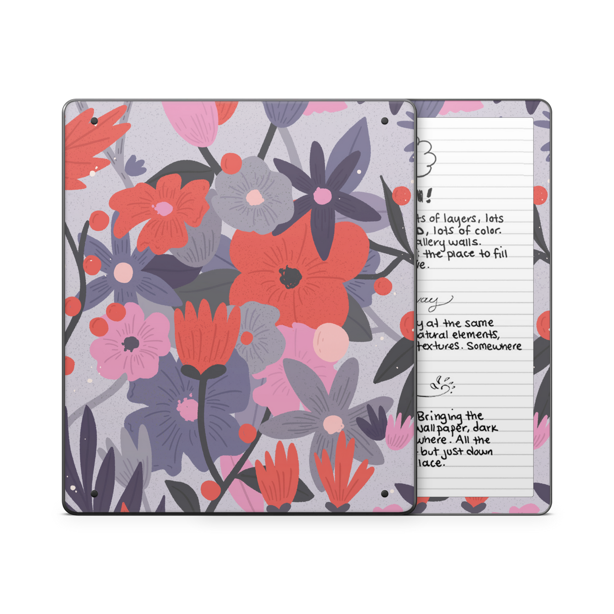 Purple Floral Kindle Skin