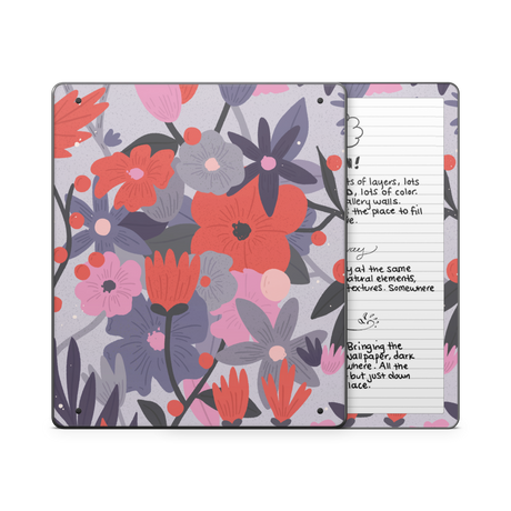 Purple Floral Kindle Skin