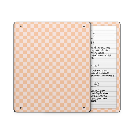 Checkered Cream Kindle Skin