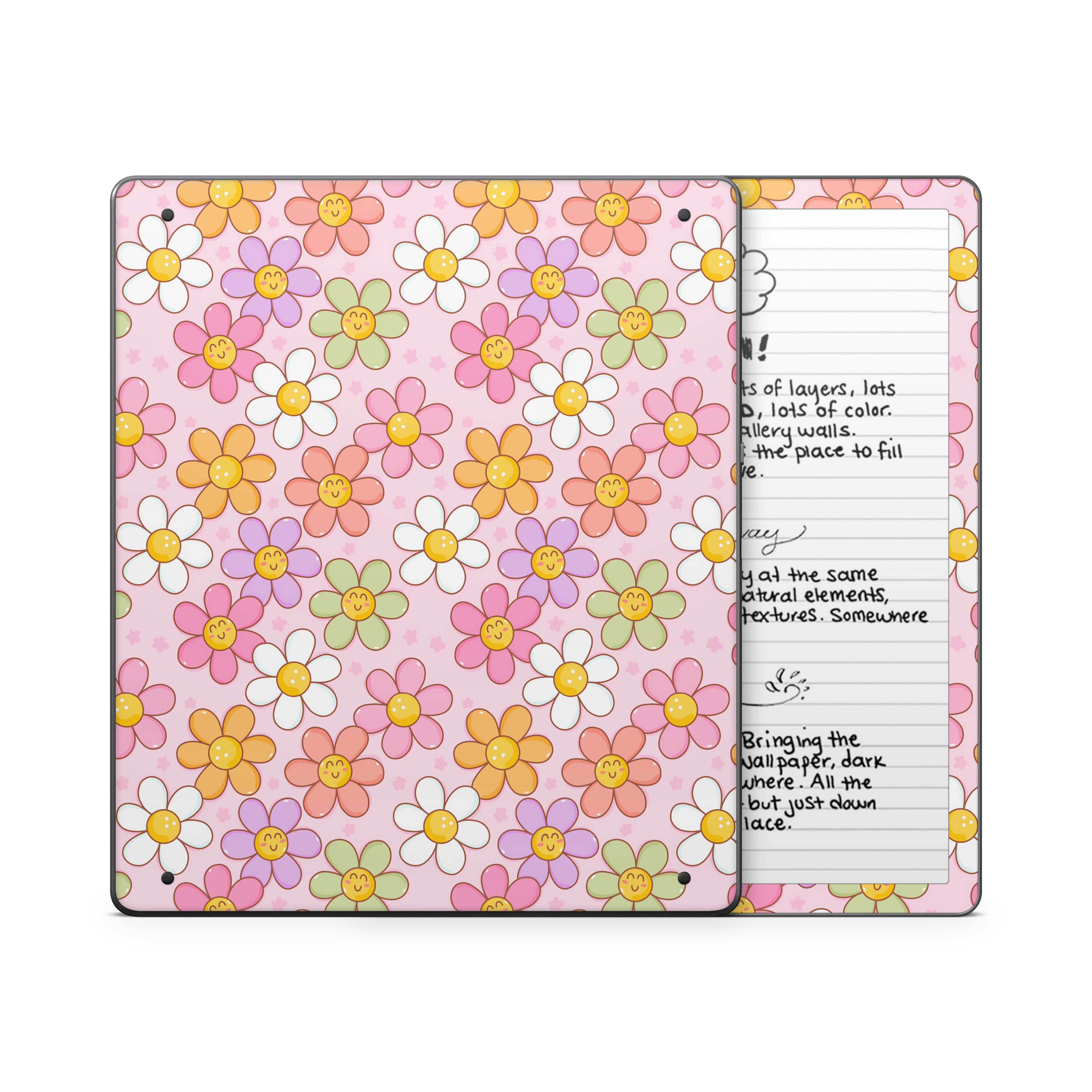 Smiley Flowers Kindle Skin