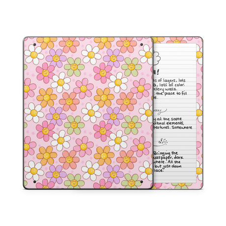 Smiley Flowers Kindle Skin