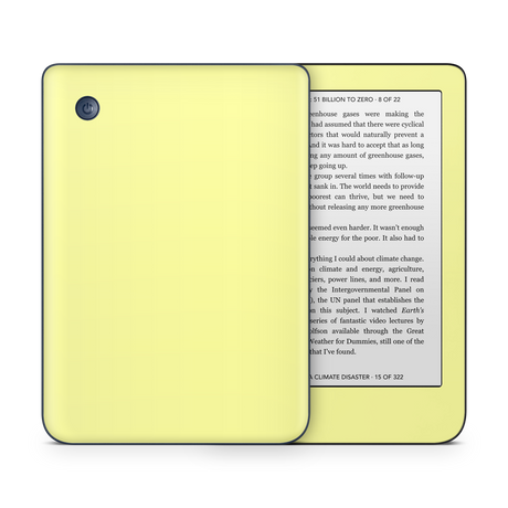 Pale Yellow Kobo eReader Skin